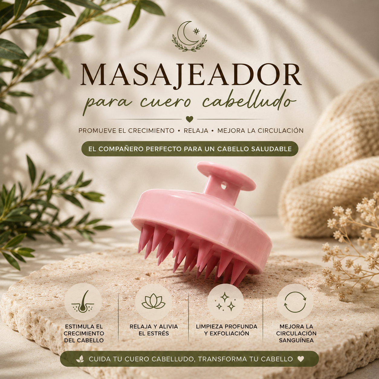 Masajeador para el cuero cabelludo